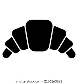 Croissant flat icon. Bakery sign. Design for web and mobile app. Vector illustration