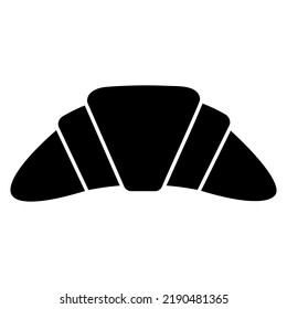 Croissant flat icon. Bakery sign. Design for web and mobile app. Vector illustration