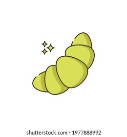croissant Flat Icon Isolated On White Background