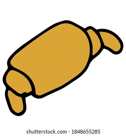 Croissant Flat Icon. Pixel perfekt. Für Mobile und Web.