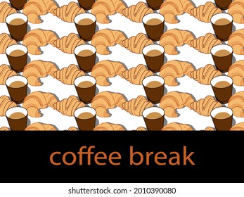 croissant food vector white background
