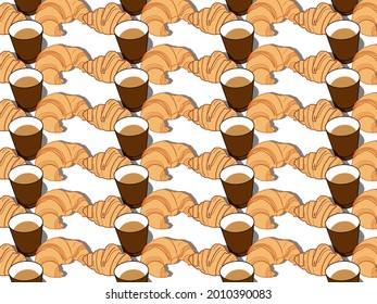 croissant food vector white background