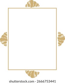 Croissant Frame with Decorative Border – Bakery Template Menu Template Elegant Bakery Design