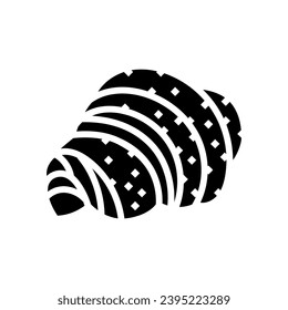 croissant french cuisine glyph icon vector. croissant french cuisine sign. isolated symbol illustration
