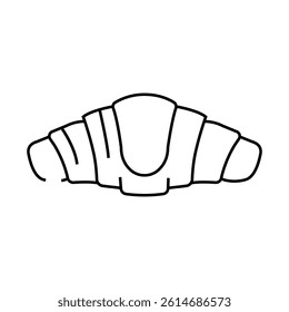 croissant french cuisine line icon vector. croissant french cuisine sign. isolated contour symbol black illustration