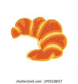 croissant fresh food isolated icon