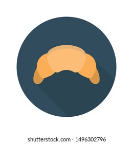croissant glyph flat vector icon