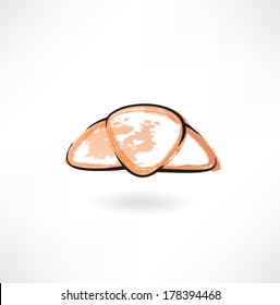 croissant grunge icon