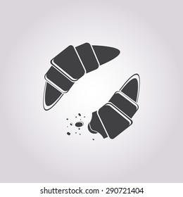 Croissant icon. 