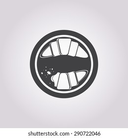 Croissant icon. 