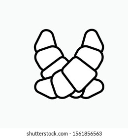 Croissant Icon. Bake Cake Illustration As A Simple Vector Sign & Trendy Symbol for Design, Websites, Presentation or Application.