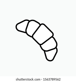 Croissant Icon. Bake Cake Illustration As A Simple Vector Sign & Trendy Symbol for Design, Websites, Presentation or Application.