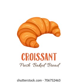 Croissant icon for bakery shop or food design. Vector illustration.