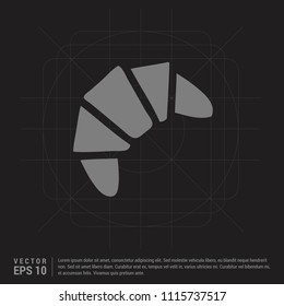 croissant icon - Black Creative Background - Free vector icon
