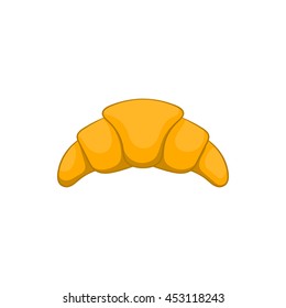 Croissant icon in cartoon style on a white background