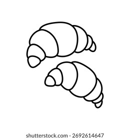 Croissant Symbol sauber und moderne Vektorgrafik
