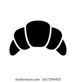 croissant icon color editable on white background