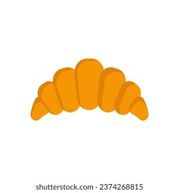 croissant icon color style vector