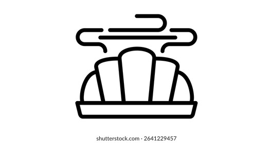 croissant icon design for your projects