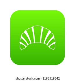 Croissant icon digital green for any design isolated on white vector illustration