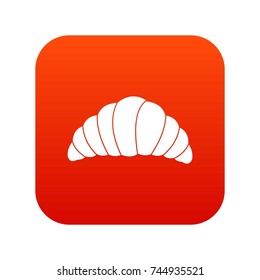 Croissant icon digital red for any design isolated on white vector illustration