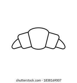 croissant icon element of bakery icon for mobile concept and web apps. Thin line croissant icon can be used for web and mobile. Premium icon on white background