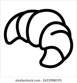 Croissant Icon Element For Design