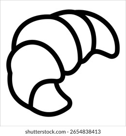 Elemento del icono del croissant para el diseño