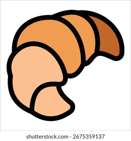 Elemento Croissant Icon Para Design