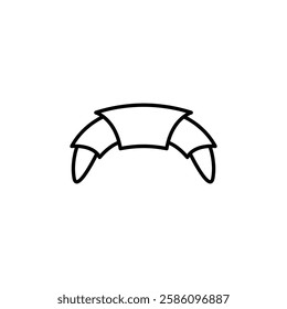 Croissant icon Flat fill set collection