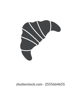 croissant icon flat filled vector symbol