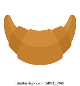 Croissant icon. Flat illustration of croissant vector icon for web design