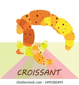 croissant icon. flat illustration of croissant - vector icon. croissant sign symbol