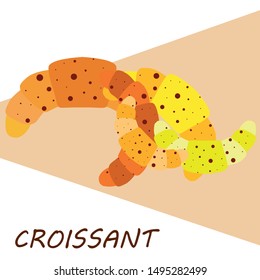 croissant icon. flat illustration of croissant - vector icon. croissant sign symbol