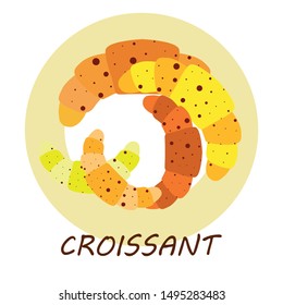 croissant icon. flat illustration of croissant - vector icon. croissant sign symbol