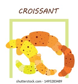 croissant icon. flat illustration of croissant - vector icon. croissant sign symbol