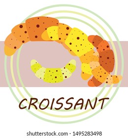 croissant icon. flat illustration of croissant - vector icon. croissant sign symbol
