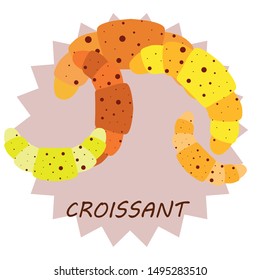 croissant icon. flat illustration of croissant - vector icon. croissant sign symbol