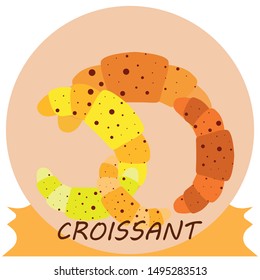 croissant icon. flat illustration of croissant - vector icon. croissant sign symbol