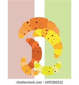 croissant icon. flat illustration of croissant - vector icon. croissant sign symbol