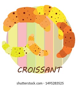 croissant icon. flat illustration of croissant - vector icon. croissant sign symbol