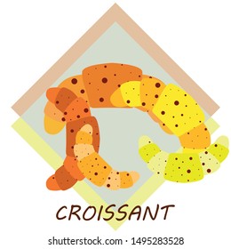 croissant icon. flat illustration of croissant - vector icon. croissant sign symbol