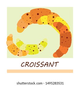 croissant icon. flat illustration of croissant - vector icon. croissant sign symbol