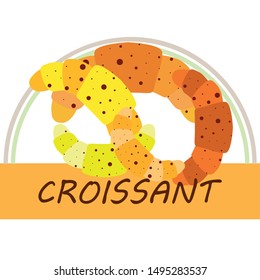 croissant icon. flat illustration of croissant - vector icon. croissant sign symbol