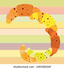 croissant icon. flat illustration of croissant - vector icon. croissant sign symbol