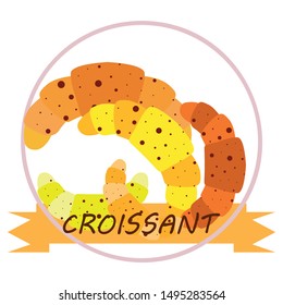 croissant icon. flat illustration of croissant - vector icon. croissant sign symbol