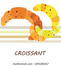 croissant icon. flat illustration of croissant - vector icon. croissant sign symbol