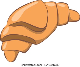 Croissant icon. Flat illustration of croissant vector icon isolated on white background. Bakery, pastry, bun, France.