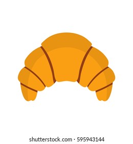 Croissant icon. Flat illustration of croissant vector icon isolated on white background 