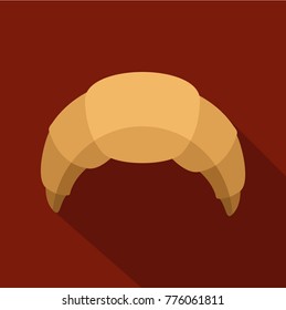 Croissant icon. Flat illustration of croissant vector icon for web